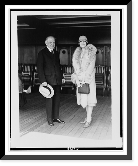 W.C. Durant, motor magnate, & wife.photo. by Bain News Service, New York, Vintage Poster