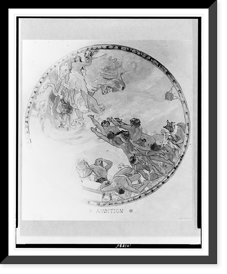 Sketch for mural, Ambition, by W. de L. Dodge, in the Jefferson Building, Library of Congress, Antique Poster