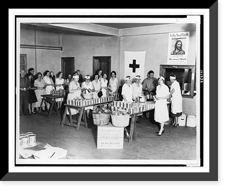 Red Cross relief work for the unemployed functioning as a chapter activity in 47 states, Vintage Print