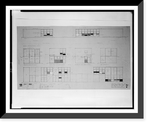 Historic Framed Print, Case Study House No. 8. House for Charles Eames, owner, 203 Chautauqua Blvd., West Los Angeles, lot 1, tract 13251.Kenneth Acker, architect C-408 ; Mackintosh & Mackintosh, consulting engrs. - 2,  17-7/8" x 21-7/8"