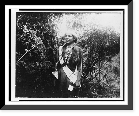 Hiawatha. With him dwelt his dark-eyed daughter, Antique Print