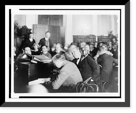 Historic Framed Print, [Gaston Means in court],  17-7/8" x 21-7/8"