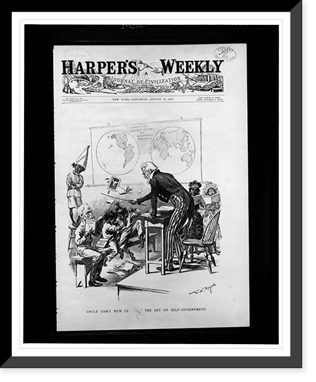Uncle Sam's new class in the art of self-government.W.A. Rogers. Classic, Vintage Wall Art