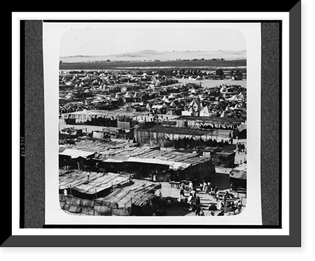 The Nebi Rubin pilgrim camp. reminiscent of Israel's camp in the desert, Antique Print