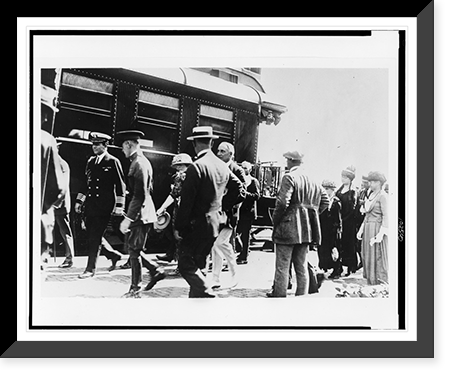 President Warren Harding walking from train during tour to Alaska and the West Classic, Vintage Poster