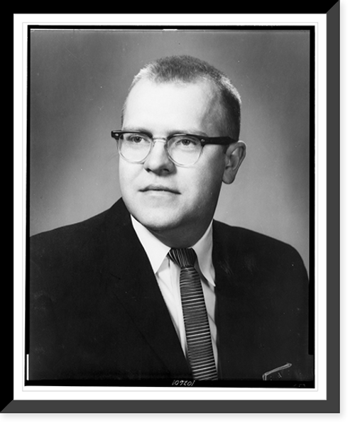 Historic Framed Print, [Edward J. Derwinski, congressman, 4th District, Illinois, head-and-shoulders length portrait, facing slightly left],  17-7/8" x 21-7/8"