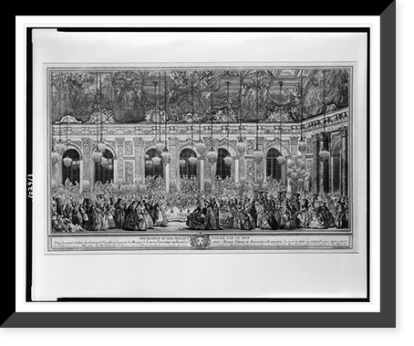 Decoration du Bal Masqu&eacute; donn&eacute; par le roy..C.N. Cochin filius delineavit. ; C.N. Cochin Pater sculp, Historic Reproduction