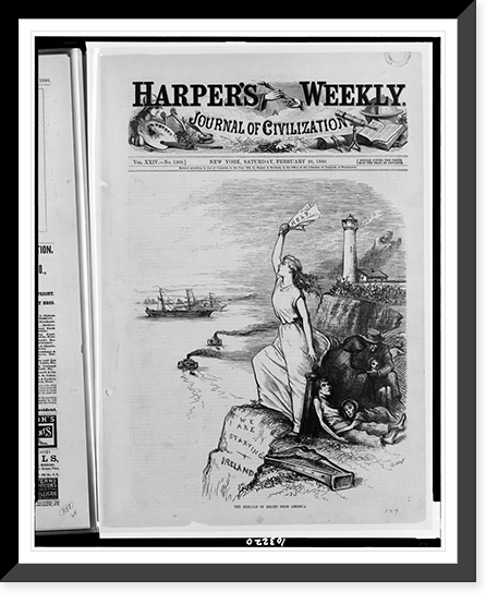 The Herald of relief from America.Th. Nast, Vintage Poster