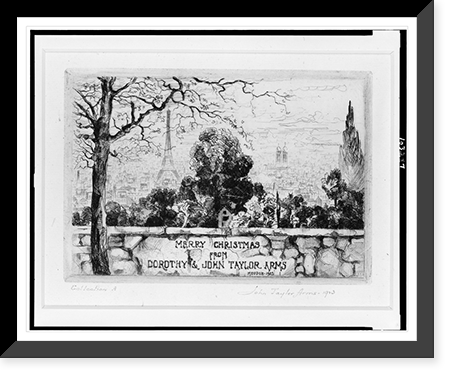 Merry Christmas from Dorothy and John Arms, Meudon, 1923.John Taylor Arms, Historic Reproduction