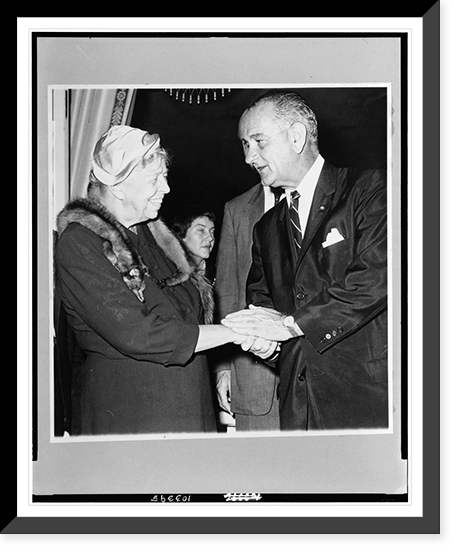 Mrs. Roosevelt meets candidate.credit, UPI photo, Antique Wall Art