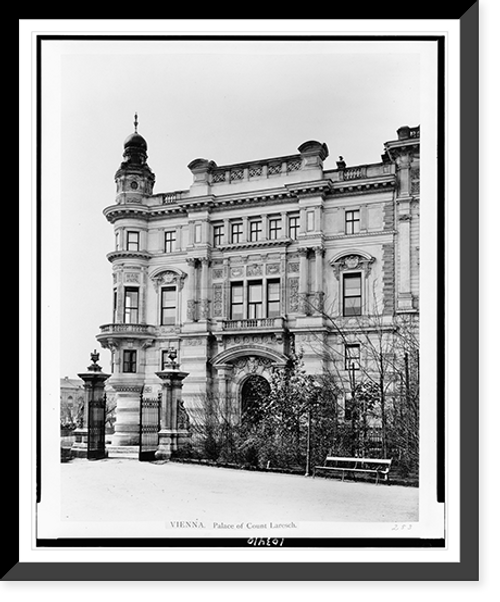 Historic Framed Print, Vienna. Palace of Count Laresch,  17-7/8" x 21-7/8"