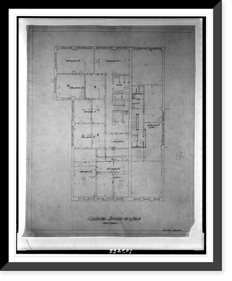 Two office buildings for B.F. Saul (15th Street, N.W., Washington, D.C.) Interior. Plan.G.N. Ray. Classic, Historic Reproduction