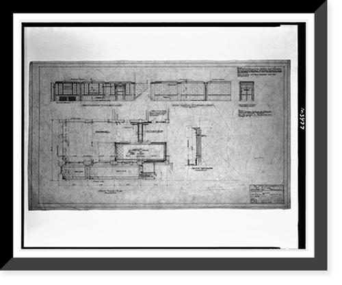 Historic Framed Print, [Two office buildings for B.F. Saul (15th Street, N.W., Washington, D.C.) First floor. Plan].George N. Ray, Architect.,  17-7/8" x 21-7/8"