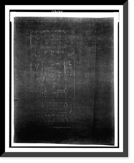 Two office buildings for B.F. Saul (15th Street, N.W., Washington, D.C.) First floor. Plan Classic, Vintage Poster