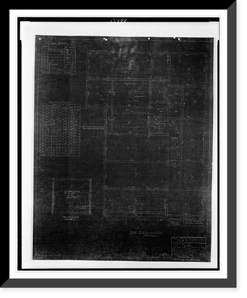 Historic Framed Print, [Two office buildings for B.F. Saul (15th Street, N.W., Washington, D.C.) Roof. Plan].George N. Ray, Architect. - 2,  17-7/8" x 21-7/8"