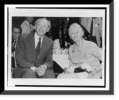 Aaron Copland and Marianne Moore, seated, three-quarter length, at table.Bernice B. Perry, Wilton, New Hampshire. Classic, Antique Wall Art