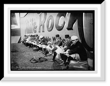 Opening Day at Hilltop Park, NY; NY Highlanders (AL) & Phila. Athletics pre-game (baseball), Vintage Print