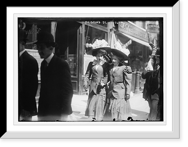 Walking on Grand St., New York - 3 Classic, Vintage Print