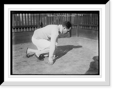 G.T. Bull, sprinting, Columbia University, New York, Vintage Print