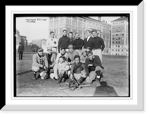 Historic Framed Print, Freshman baseball team, Columbia University, New York,  17-7/8" x 21-7/8"