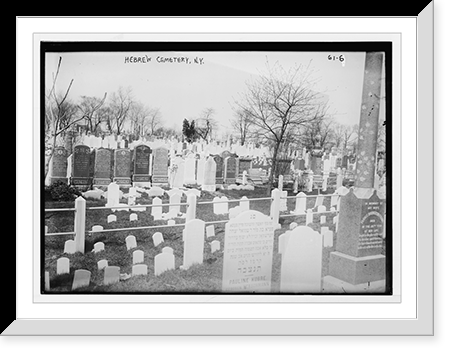 Historic Framed Print, Hebrew Cemetery, New York - 2,  17-7/8" x 21-7/8"