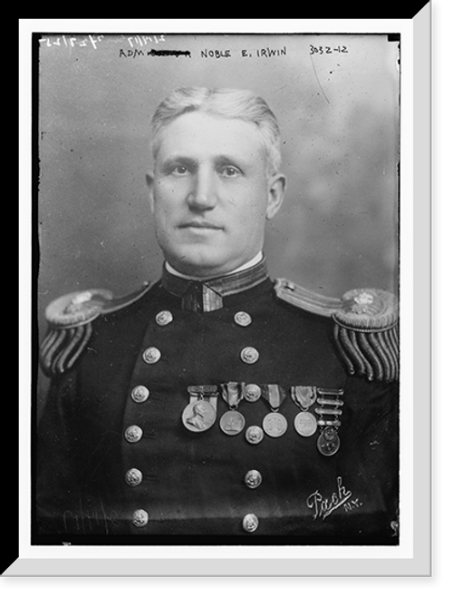 Historic Framed Print, Adm. Noble E. Irwin,  17-7/8" x 21-7/8"