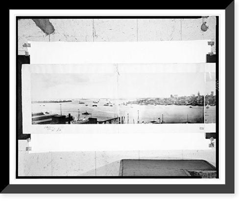Historic Framed Print, [City and harbor of New York],  17-7/8" x 21-7/8"