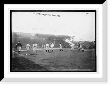Opening Day at Hilltop Park; NY Highlanders (AL) shown (baseball), Historic Print
