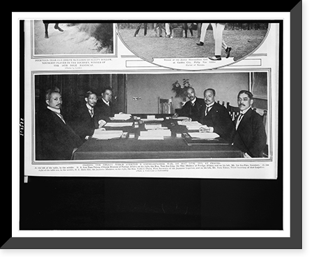 Antique Military - Signing the treaty which averted, 1915