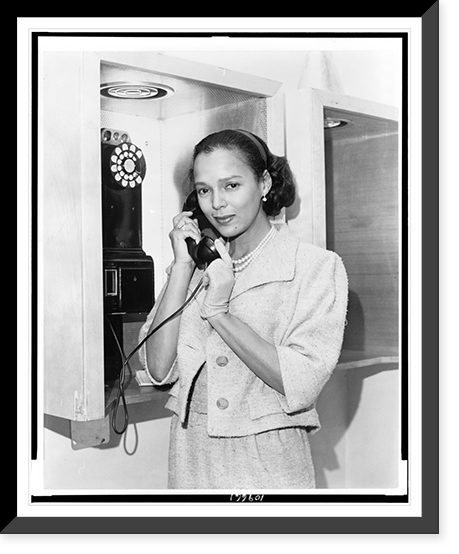 Lovely Dorothy Dandridge arrives at Idlewild Airport from Europe for a busy week..photo by Kas Heppner, Vintage Print