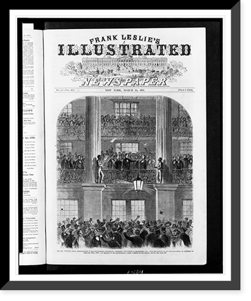 Historic Framed Print, The Hon. Jefferson Davis, president-elect of the new southern confederacy, addressing the citizens of Montgomery, Ala.,,  17-7/8" x 21-7/8"