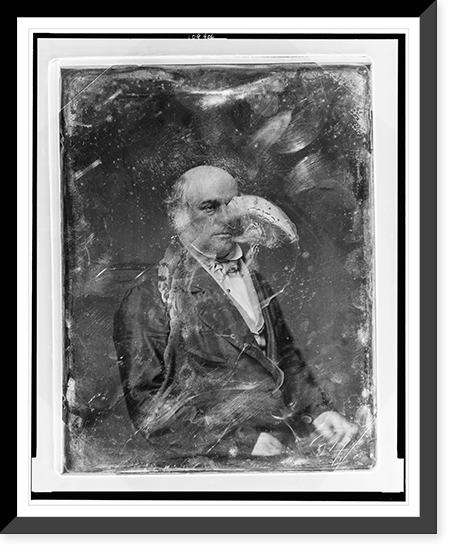 Unidentified man, about 60 years of age, half-length portrait, three-quarters to the right, hands in lap, Historic Reproduction
