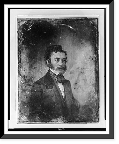 Unidentified man, about 35 years of age, half-length portrait, three-quarters to the right Classic, Antique Print