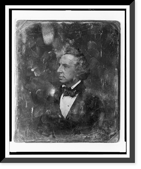 Unidentified man, about 50 years of age, head-and-shoulders portrait, the face nearly in profile to the left, Historic Reproduction