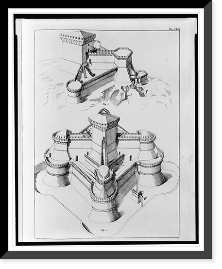 Fortresses designed to enable defense against attack from any direction, Antique Print