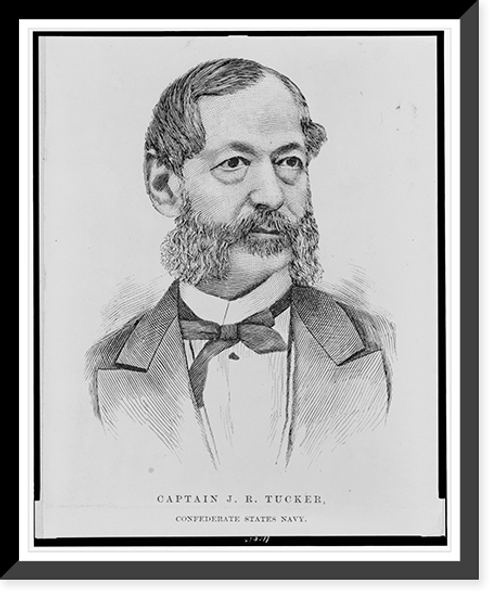 Historic Framed Print, Captain J.R. Tucker, Confederate States Navy,  17-7/8" x 21-7/8"