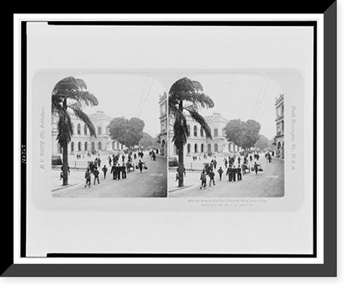 Historic Framed Print, The museum from the Colonnade, Hong Kong, China,  17-7/8" x 21-7/8"