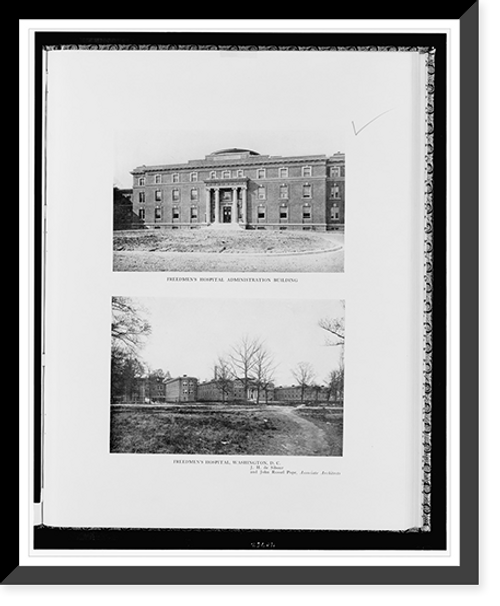 Historic Framed Print, Freedmen's Hospital administration building ; Freedmen's Hospital, Washington, D.C.,  17-7/8" x 21-7/8"