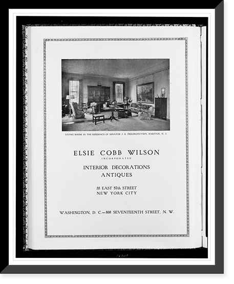 Advertisement for Elsie Cobb Wilson Incorporated, interior decorations, antiques Classic, Vintage Wall Art