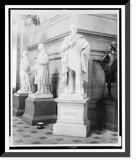 Full-length statue of William King, by Franklin Simmons, in Statuary Hall, U.S. Capitol, Antique Wall Art