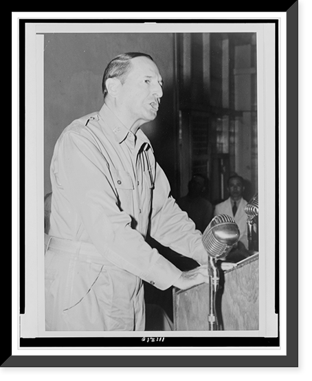 MacArthur addresses Philippine Congress.photo by Andy Lopez, wartime still picture pool photographer for Acme Newspictures, Vintage Wall Art