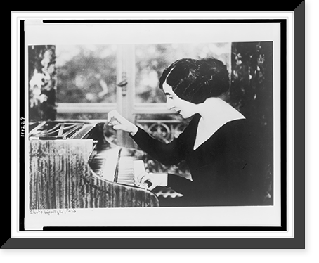 Wanda Landowska, half-length portrait, seated at harpsichord, facing left.photo by Lipnilzki(?), Paris, Vintage Wall Art