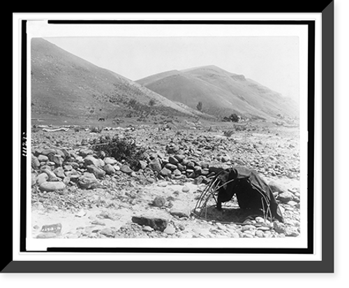 Historic Framed Print, Nez Perc&eacute; sweat-lodge,  17-7/8" x 21-7/8"