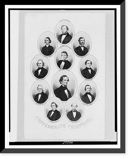Historic Framed Print, Confederate chieftains.Engd. by J.C. Buttre, New York.,  17-7/8" x 21-7/8"