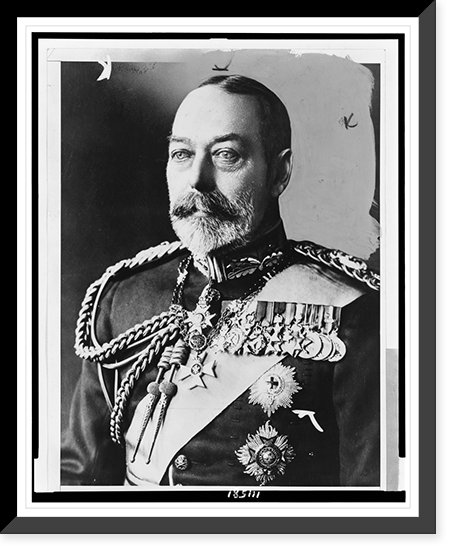 King George V, of England, head-and-shoulders portrait, facing left, wearing the uniform of admiral of the British fleet, Historic Reproduction