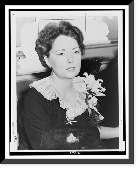 Margaret Mitchell all set to launch cruiser after long training as Red Cross launchee.World Telegram & Sun photo by Al Aumuller, Historic Reproduction