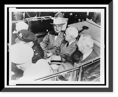 Historic Framed Print, President Truman arrives in San Francisco,  17-7/8" x 21-7/8"