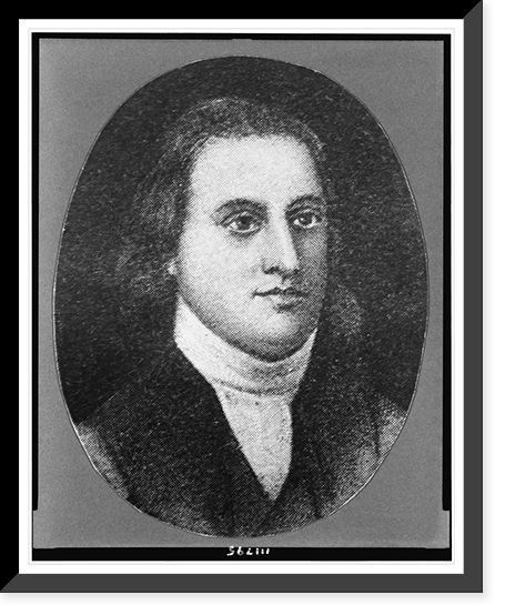Button Gwinnett, head-and-shoulders portrait, facing slightly right, Historic Reproduction
