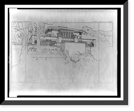 Perspektive vom Hardy-haus, Racine, Wisconsin, Antique Print