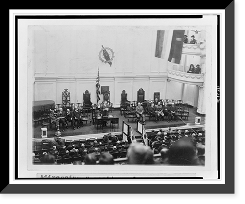 Historic Framed Print, [Calvin Coolidge addressing a meeting of the Budget Committee in the absence of President Harding],  17-7/8" x 21-7/8"